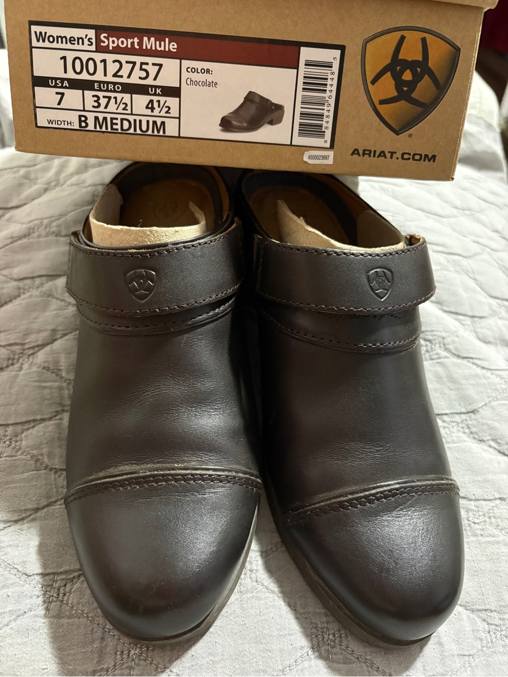 Ariat Women's Chocolate Brown Leather Sport Mule
